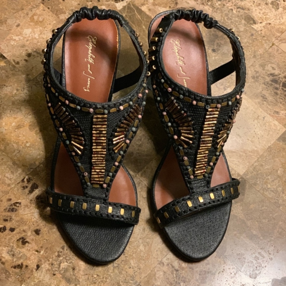 ELIZABETH AND JAMES beaded heels